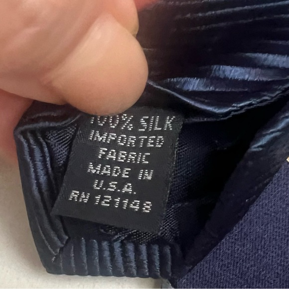 Tommy Hilfiger 100% Silk‎ Plaid Designer Tie Blue Yellow Preppy Necktie US-Made - Picture 5 of 6